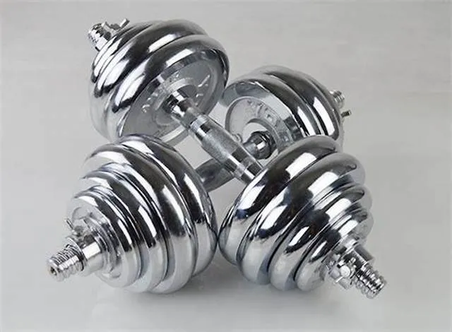 Gym Accessories Adjustable Electroplating Dumbbell (with elctroplating bar) Free Weight