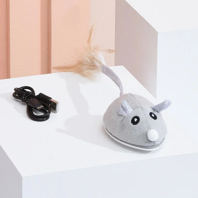 Förderung qualitativ hochwertige kreative Smart Sensing Maus Katze Spielzeug mit Ein Cat Stick Tail Design Elektro-automatische Haustier interaktiven Spielzeug