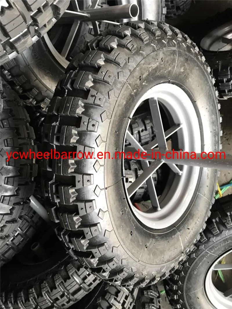 Pequena almofada insuflável pneumática roda de borracha 16polegadas ar 4.00-8 Pneu para carro rolante