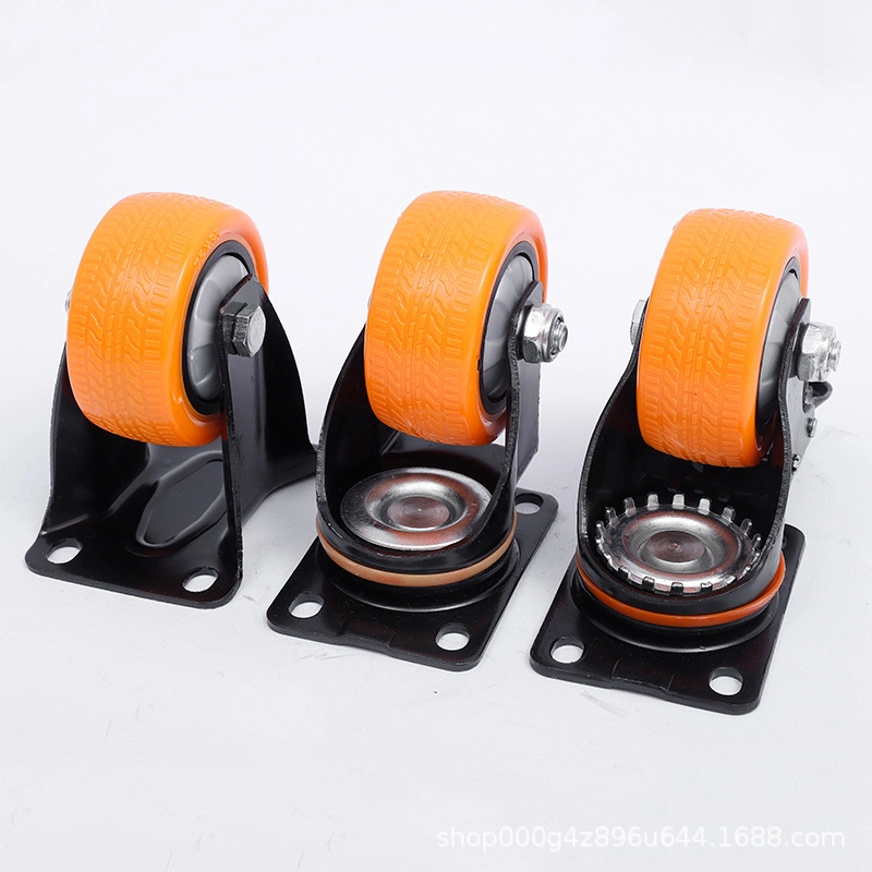 3inch 4inch 5inch Industrial Furniture Trolley Orange Single Bearing Castor Wheel with Tire Mark