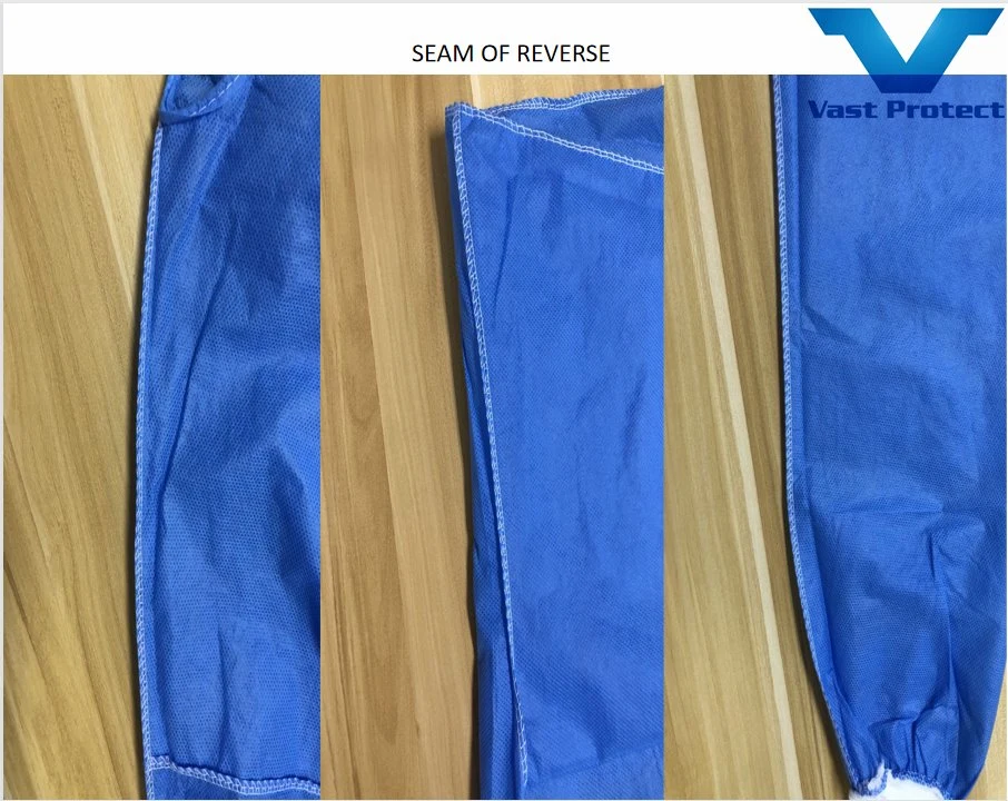 Abrasion & Tear Resistant Medical Protective Knitted Fabric Disposable SMS Isolation Gown