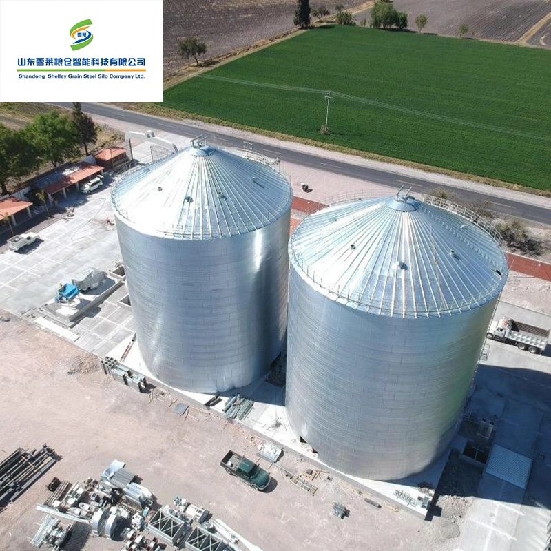 Los silos de acero Galvanzied Trigo bandejas de silos de almacenamiento de arroz para la granja