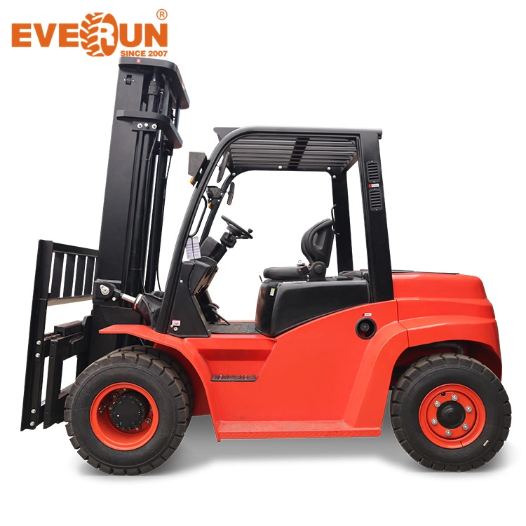 Factory Supply Everun Erdf70 Industrial 7ton Counterbalance Diesel Small Forklift