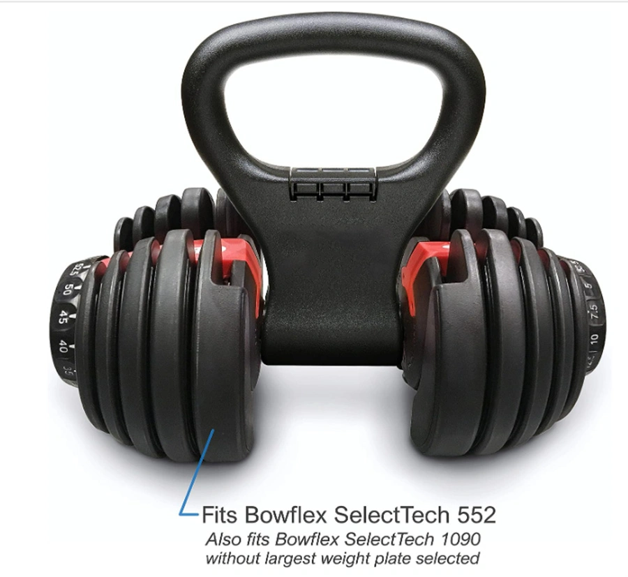 Dumbbell Grip Handle Kettlebell with Wide Handles & Flat Bottoms for Strength