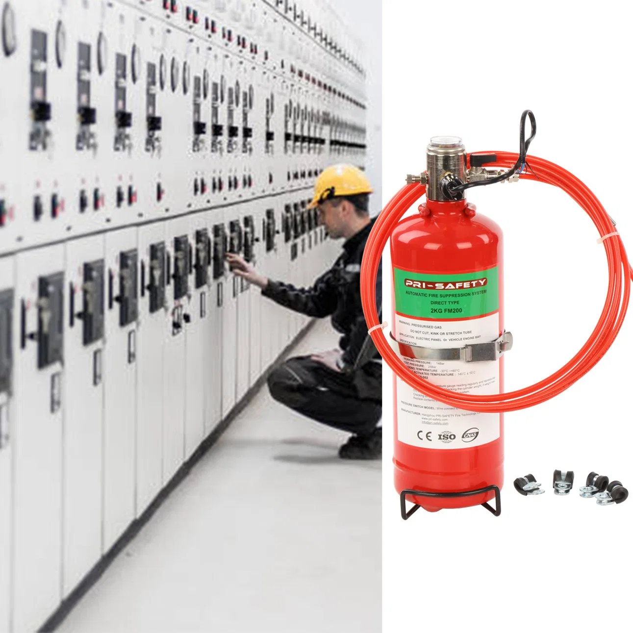 Painel de controle elétrico de FM200 Sistema de Proteção automática contra incêndio