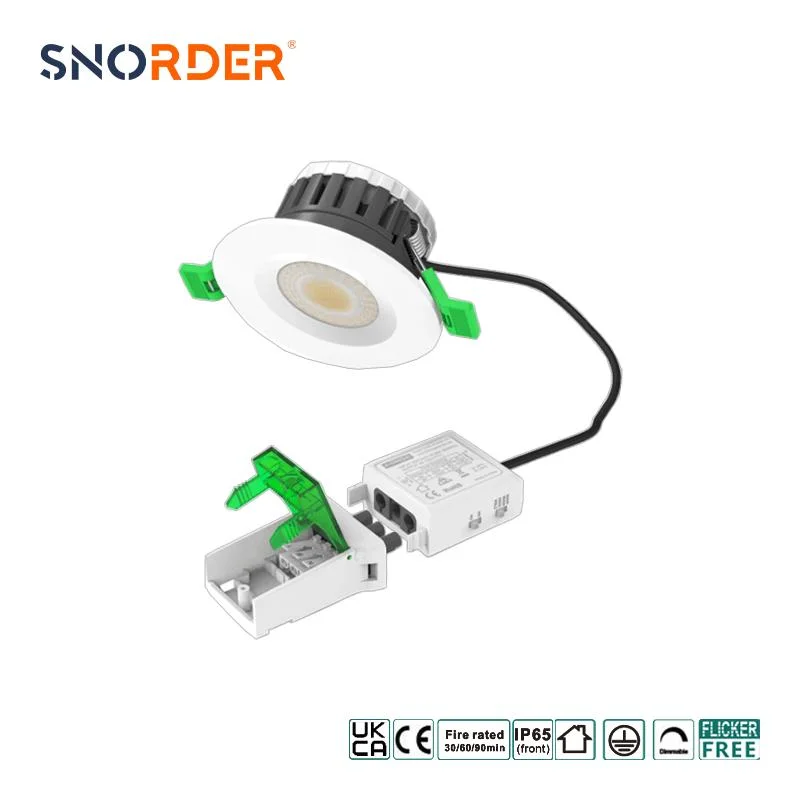 Fabricado en China Fire Rated Downlight 5W 2700K-3000K-4000K-6000K cabezal ajustable Tamaño 90mm*65mm