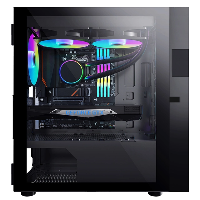 Fuente de alimentación de fábrica RGB PC de juegos PC carcasa CPU refrigeración Nevera RGB Caja Ventilador PC Gamer y otros accesorios para ordenador