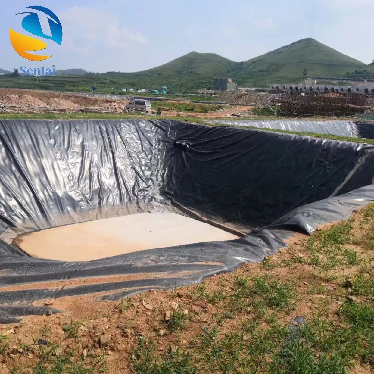 Abwassertank-Auskleidung mit HDPE-Geomembrane für chemische Anlagen