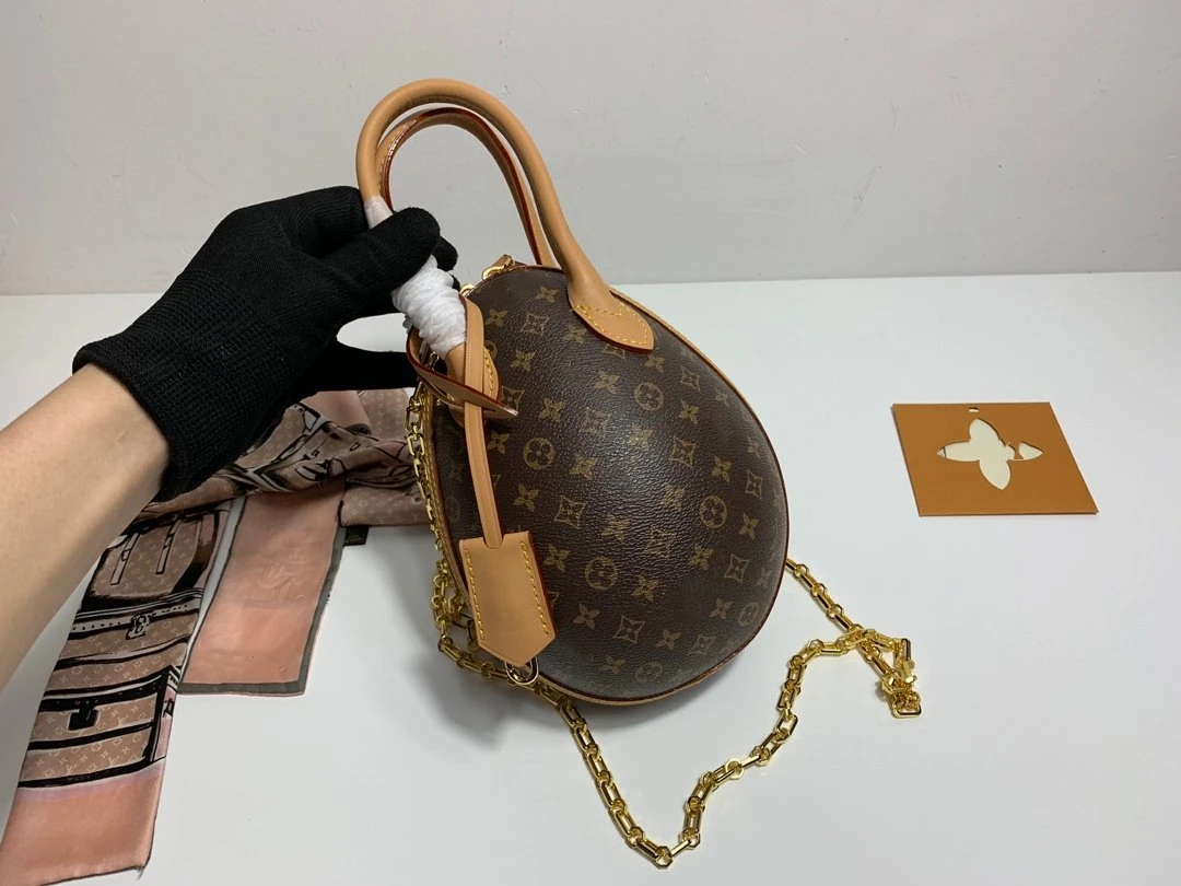 Luxury Replica Monogram L Egg Lady Leather Handbags with Chain