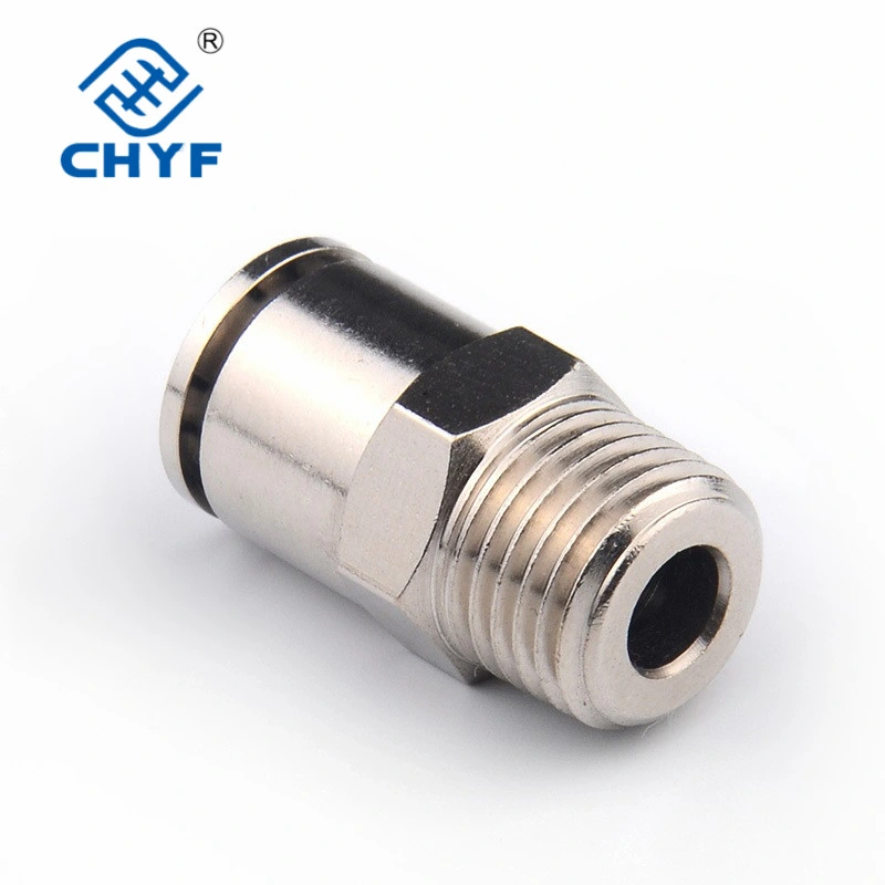 Free Sample Mpza Series 12mm Nickel Plated with Brass Pneumatic Quick One Touch Fittings for Air Compression