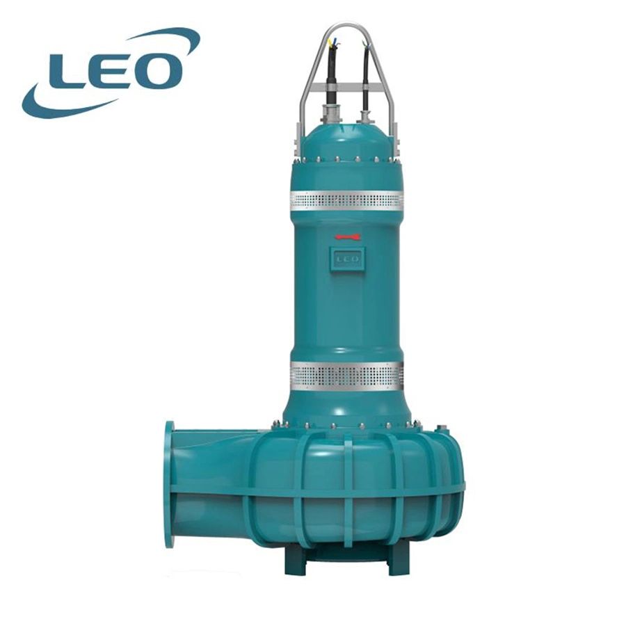 Pompe à eau submersible centrifuge verticale non obstruante électrique industrielle pour le drainage des eaux usées.