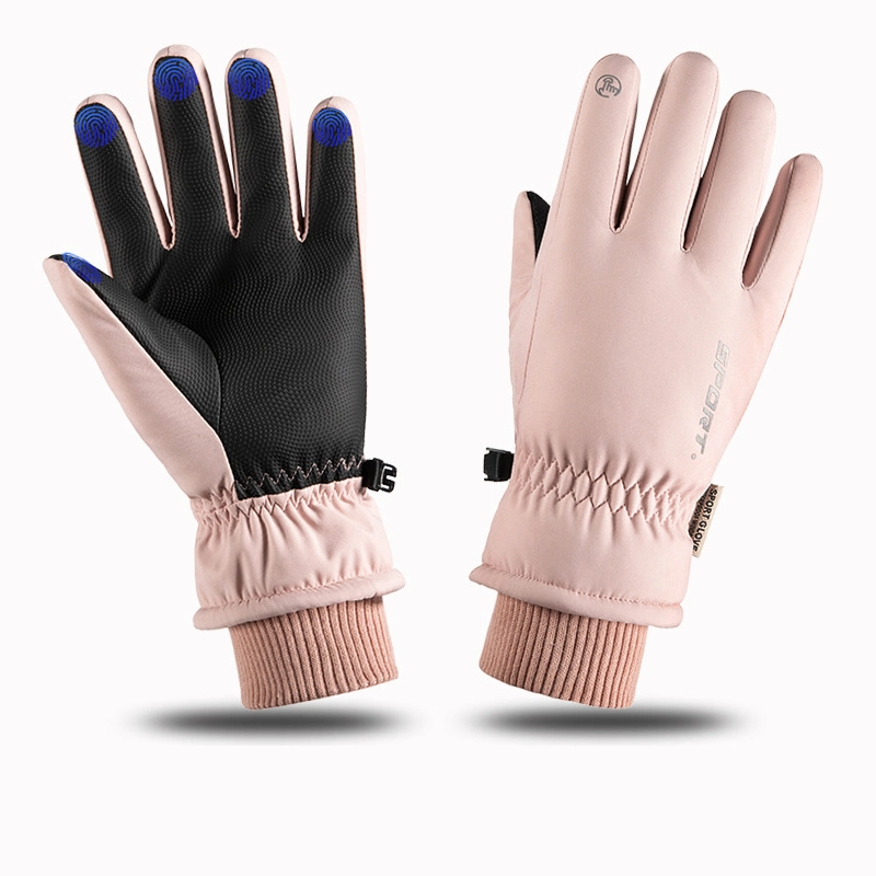 Factory Outlet Customized Fashion Smart PU Sheep Skin Outdoor Winter Waterproof Warm Gloves