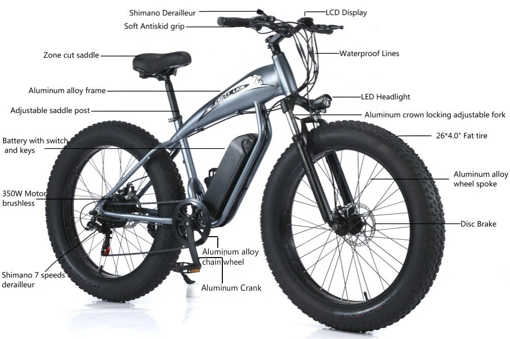 Original Factory 26 27.5 29 pouces bon marché vélo électrique 1000W Vélo E-Cruiser Ebike Velo Electrique Bafang moto VTT