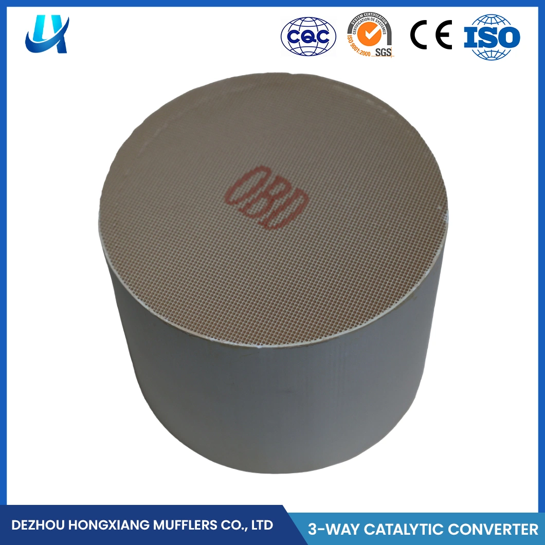 Hongxiang Infiniti Ternary Catalysis China Top PT Pd Rh Metal Cylinder Catalyst Carrier Manufacturer Three-Way Ceramic Honeycomb Carrier Catalyst for Auto