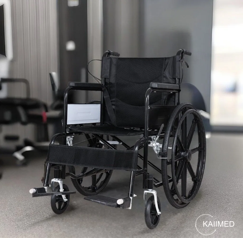 [Pw-8009] Lightweight Foldable Manual Self-Propelled Active/Passive Wheelchair with Backrest and Brakes in Aluminum Alloy or Steel as Hospital Equipment