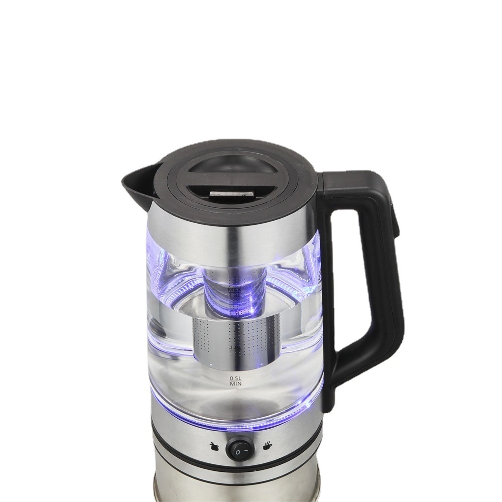 Electric Tea Kettle with Removable Stainless Steel Tea Infuser and Cordless Glass Kettle