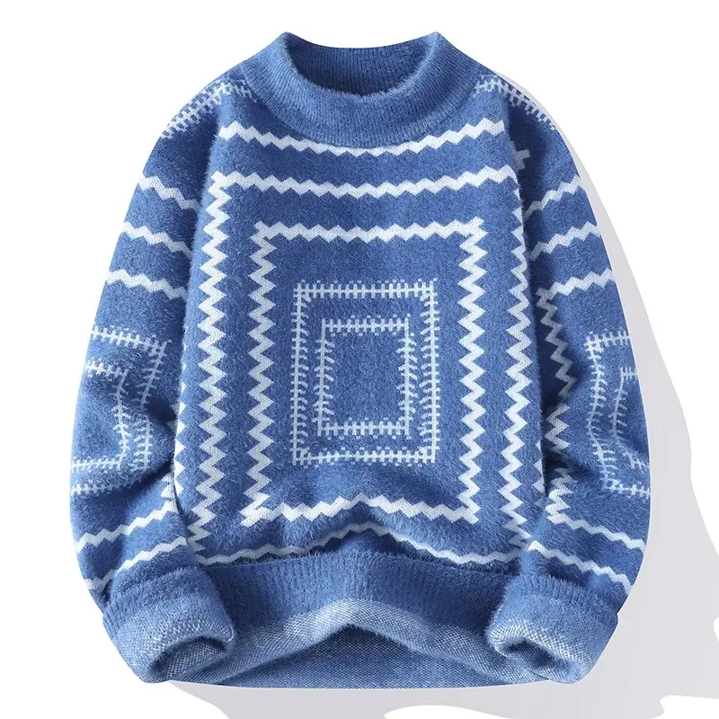 Sudadera personalizada lana cuello redondo Suéter hombres Invierno de otoño Diseñador Jersey de algodón de moda para hombres de cashmere