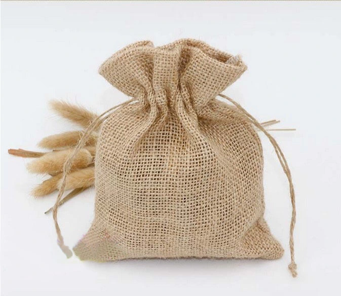 Top-Qualität Portable Custom Eco Friendly Shopping Bag Print Klein Jute Pouch Schmuck Jute Coffee Bag Mit Kordelzug Wiederverwendbare Jute Staub Tasche