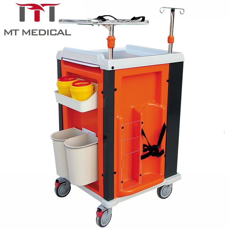 Bon prix Hôpital médical anesthésie urgence chariot professionnel ABS plastique Service hospitalier multifonction