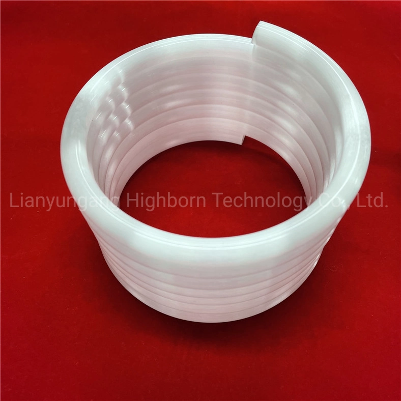 High Purity Customized Heat Resistance Opaque Milky White 7 Coils Spiral Quartz Glass Tube for Heating