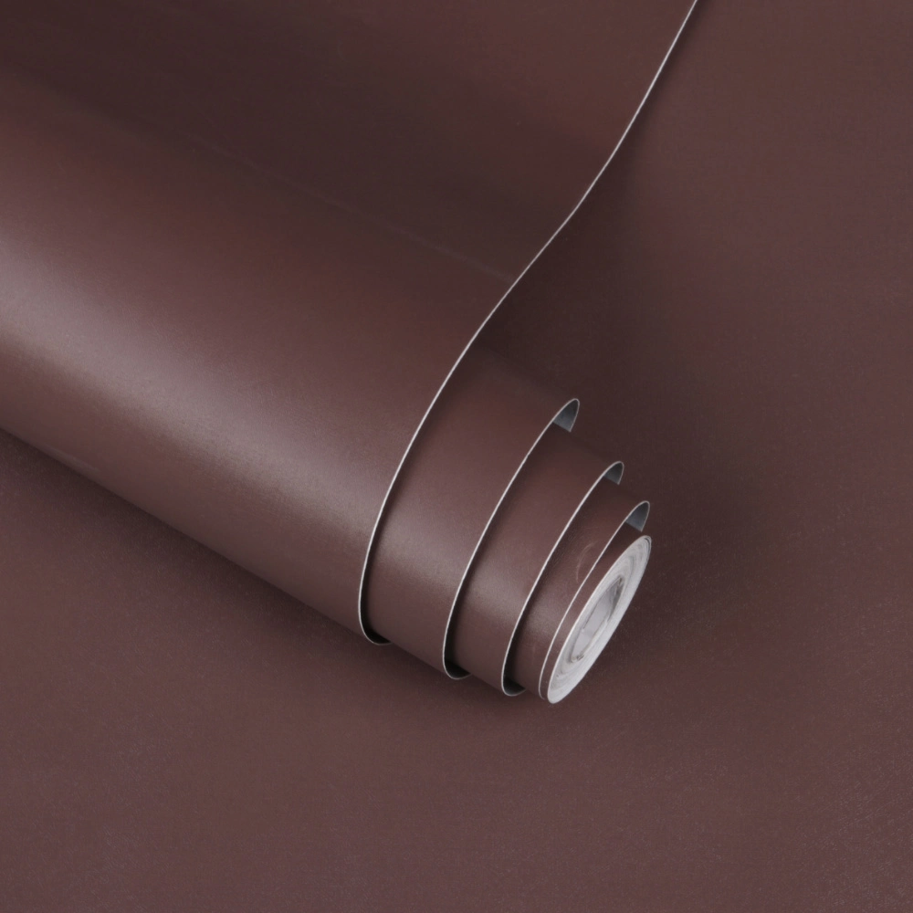 Factory Suppy Brown Color Plastic Self Adhesive DIY Waterproof Wall Paper PVC Wall Covering