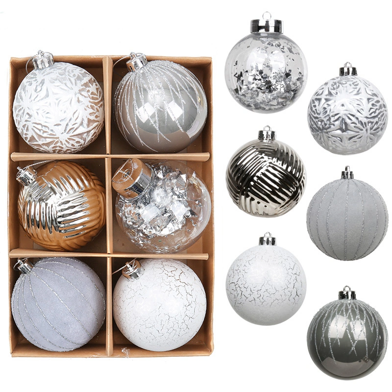 Großhandel China Silber Weiß Klar Transparent Baum Dekor Ornamente Weihnachten Ball