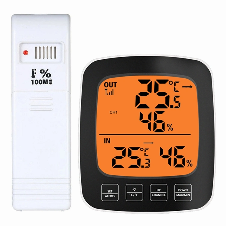 Wireless Room Hygrometer Thermometer with Touch Backlight for Home