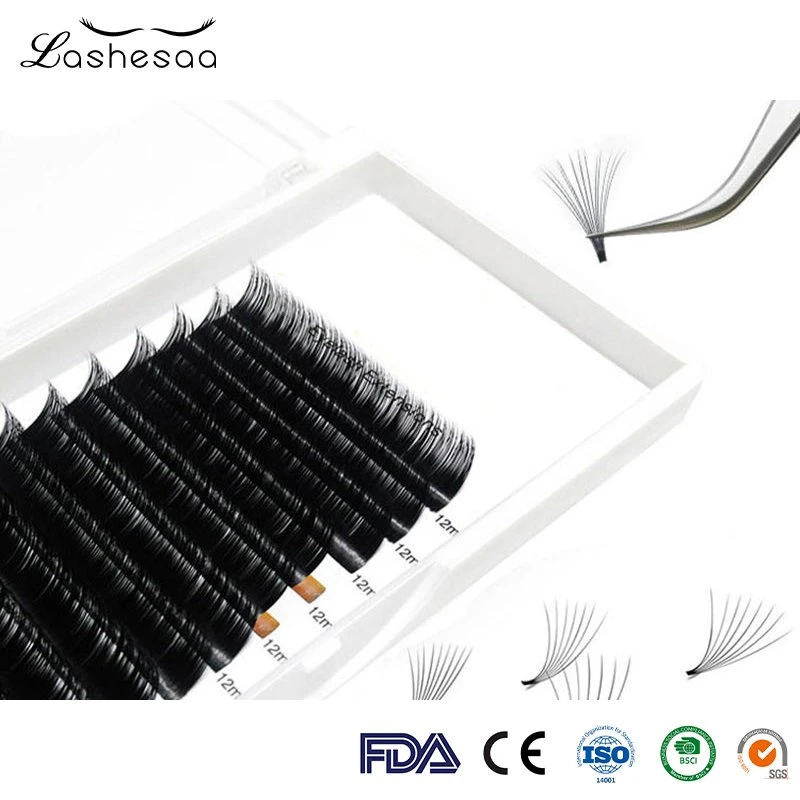 China Mengfan acondicionador de pestañas Lash Extension Rassian Proveedores de tallo largo volumen 2D/3D/4D/5D/6D/7D/8D/9d/10d maquillaje de pestañas Extensión de pestañas