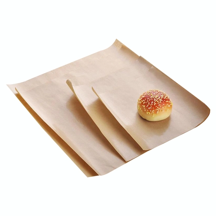 Papier d'emballage alimentaire kraft imperméable à la graisse pour burger et poulet.