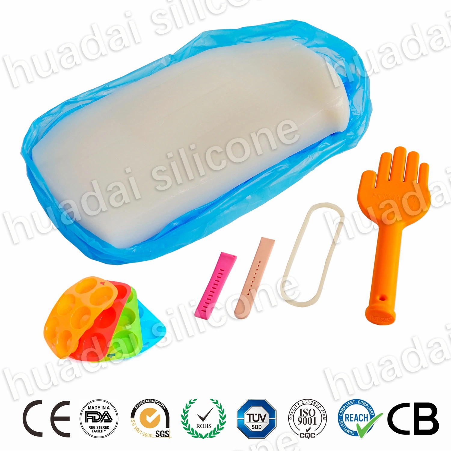 الأغراض العامة HTV Silicone مطاط لماكسبات الكاكسبات، الحلقات الدائرية التي تصنع HD-110