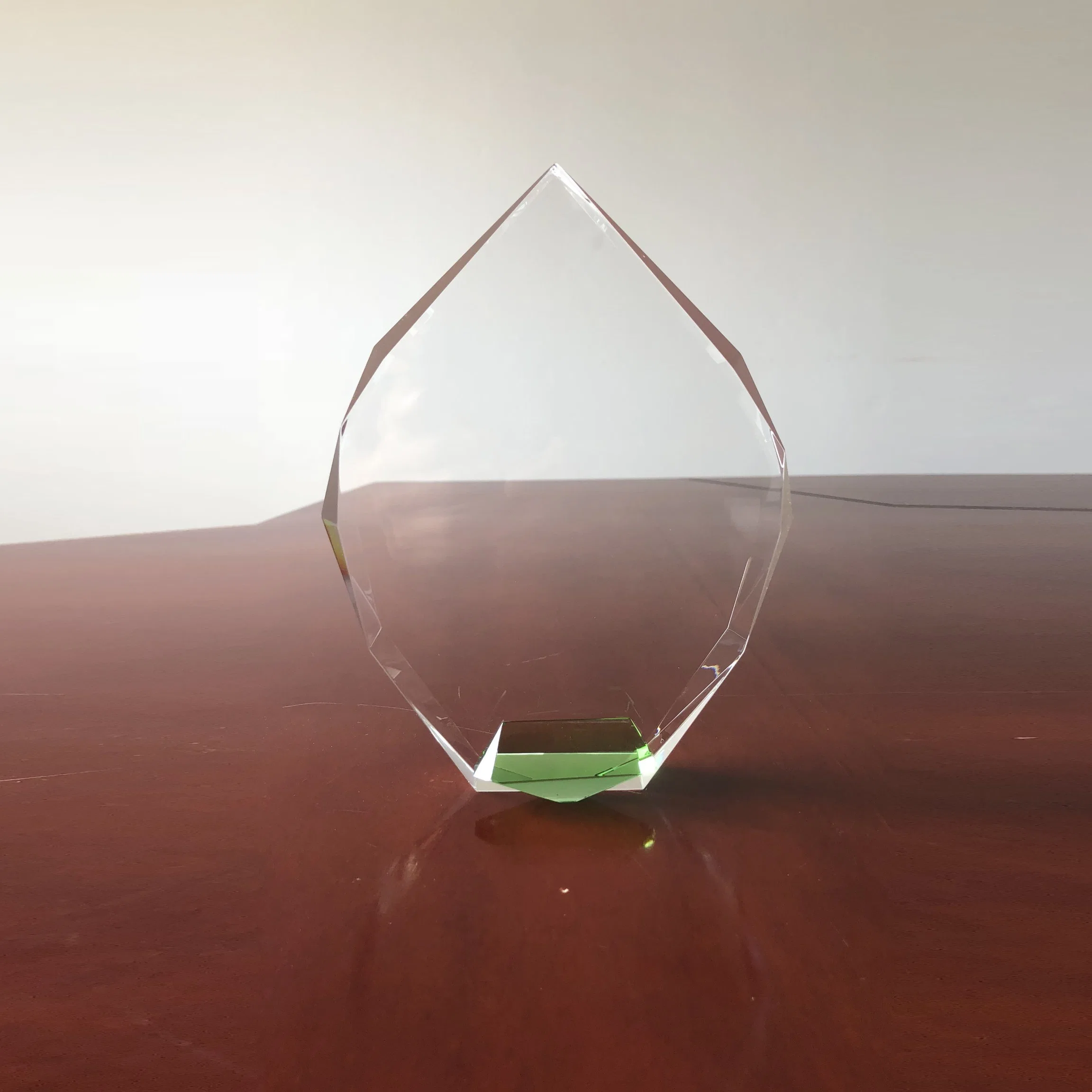 Hot Vender Fan Accent Jade Crystal Glass Awards