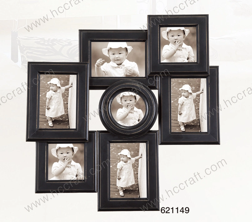 Wooden Colorful MDF Collage Gallery Photo Frame in Multiple Opening