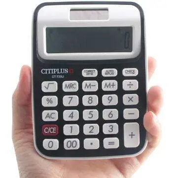 12 bit batería Solar Dual Power Calculadora de escritorio Oficina de negocios Calculadora