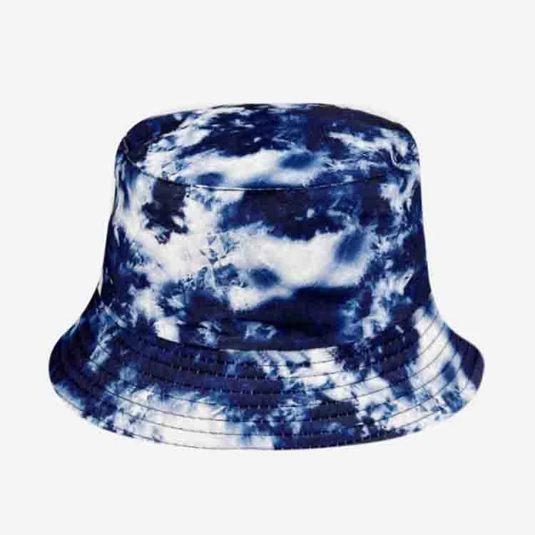 2023 Tie Dye Graffiti Printing Double - Sided Outdoor Travel Sunshade Bucket Hat