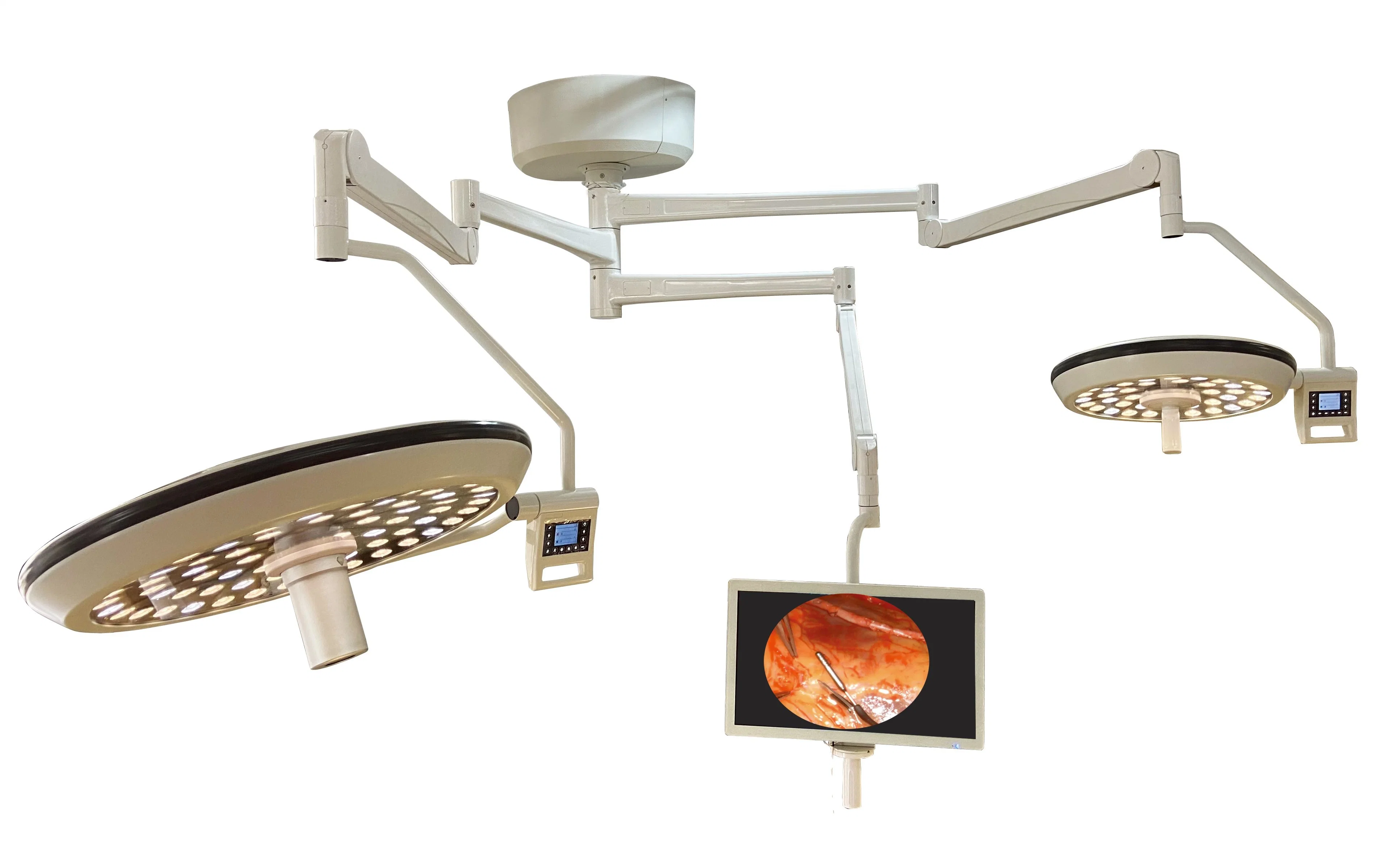 LED Operation Light Ks-7050 Dual Head with Triple Arm with Medical Grade Monitor