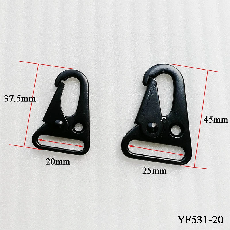 Metal Black Olecranon Clasp Dog Snap Hooks for Bag Accessories