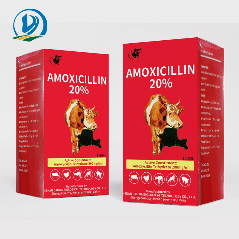 Antibiótico Amoxicillin inyectable 15% para el gato de perros