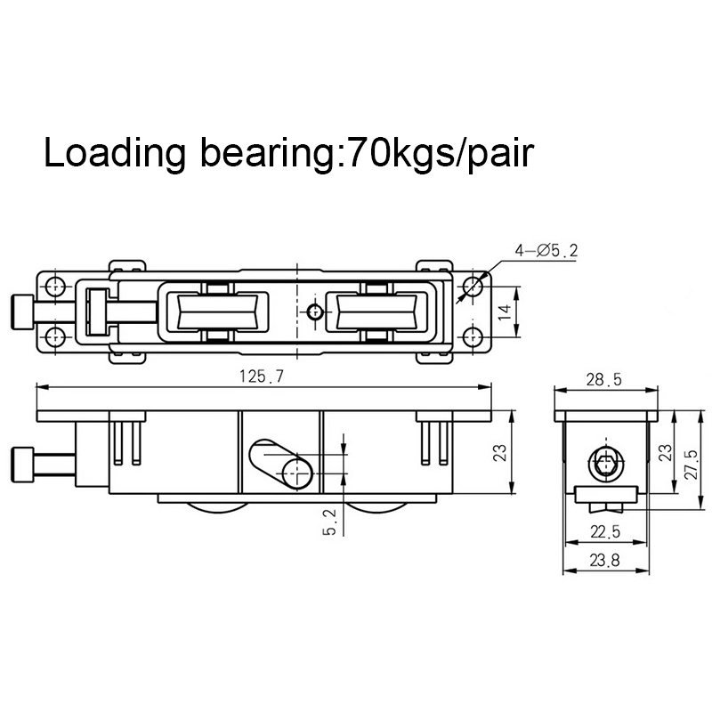 Best Price Carbon Steel Sliding Window Double Wheels Rollers Hardware