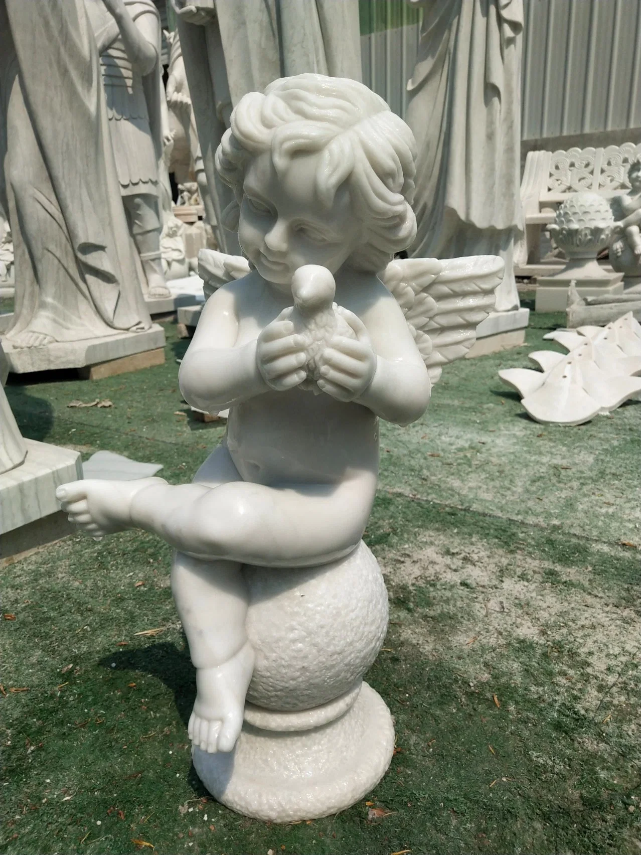 America USA Angel Heart Customized Cemetery Headstones Monuments