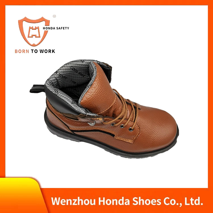 High Cut Leather Boots Anti Slip Fashion Men Safety Shoes Casual Shoes