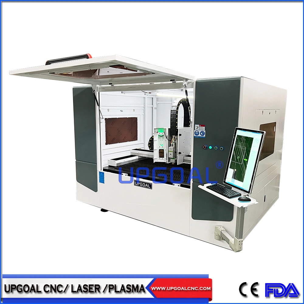 Small 1000W Full Enclosed Fiber Laser Cutting Machine for Carbon Steel/Stainless Steel/Galvanized Sheet with Raytools Auto Focusing Head 1300*900mm