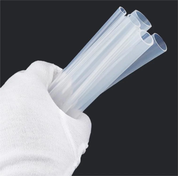 Tube en plastique PFA PTFE transparent résistant à l'usure personnalisé.