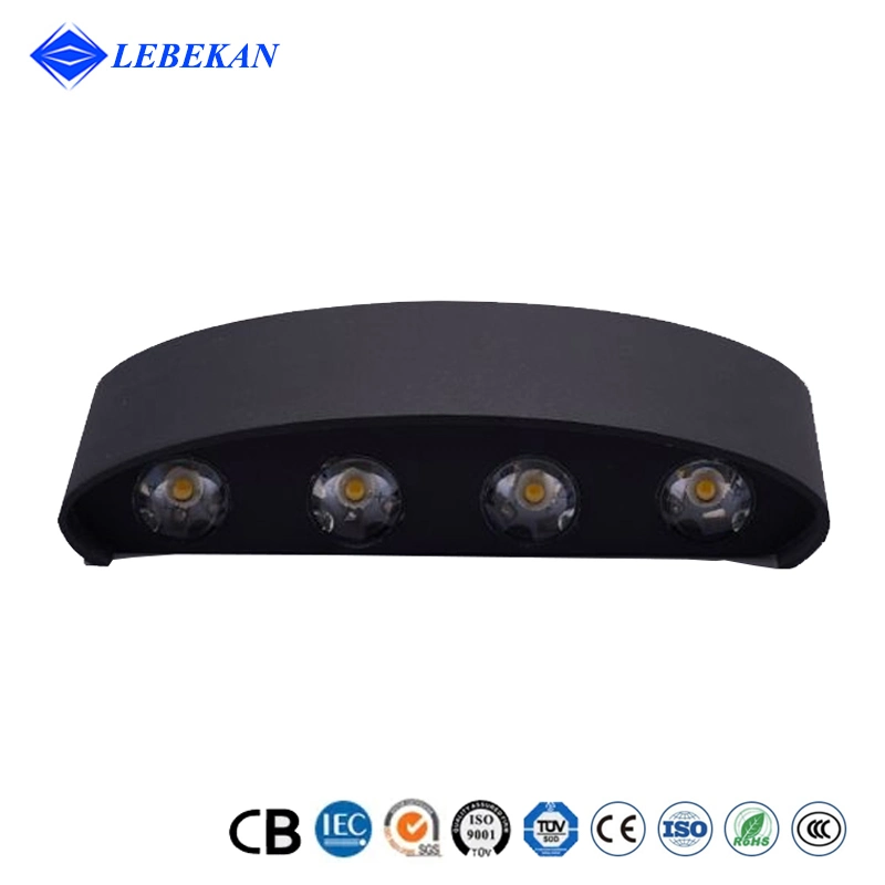 Aplique LED de alta potência decoração em alumínio iluminação interior de 2 W. Aplique à prova de água de 4 W, 6 W, 8 W, para exterior Aplique de jardim