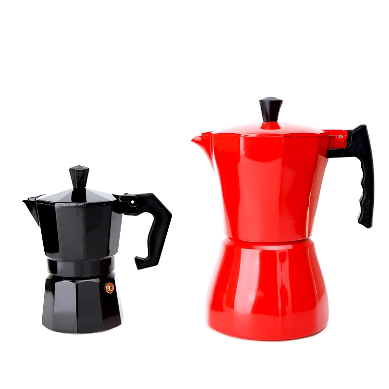 طبق حلوى Moka Pot لطيف مع شعار صديق للبيئة تعبئة بالألوان Espresso Moka آلة تحضير القهوة