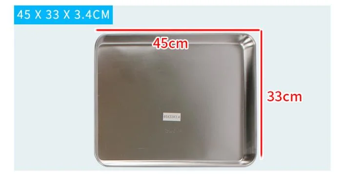 BBQ Serving Tray Mirror Polished Oven Stainless Steel Baking Tray Cake Pan