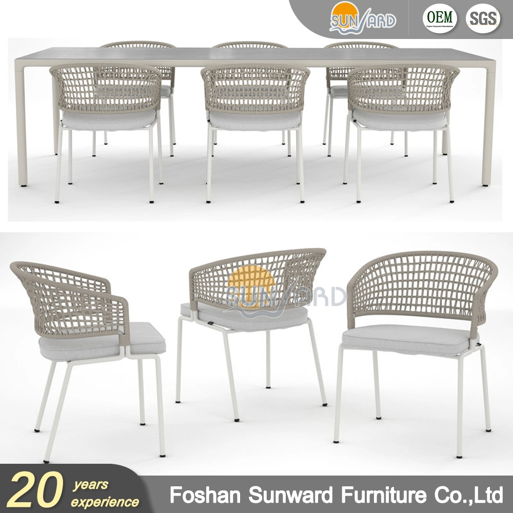 Modern Hot Sale Home Resort Hotel Wicker Rattan Rope Indoor and Outdoor Restaurant Dining Chair Furniture