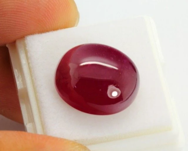 Machine Cut Oval Shape with Flat Back 5#Ruby Price Synthetic Ruby Gemstone