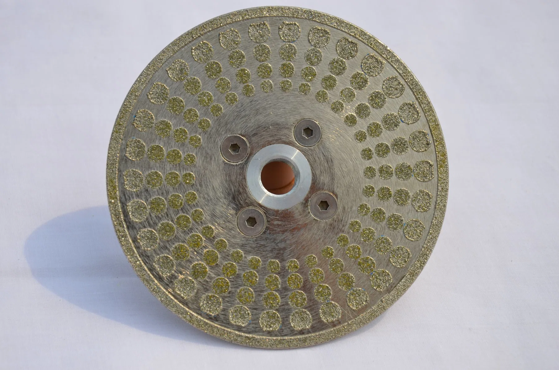 Continuous Rim Electroplating Diamond Cutting Wheel with DOT Protection Side and Flange