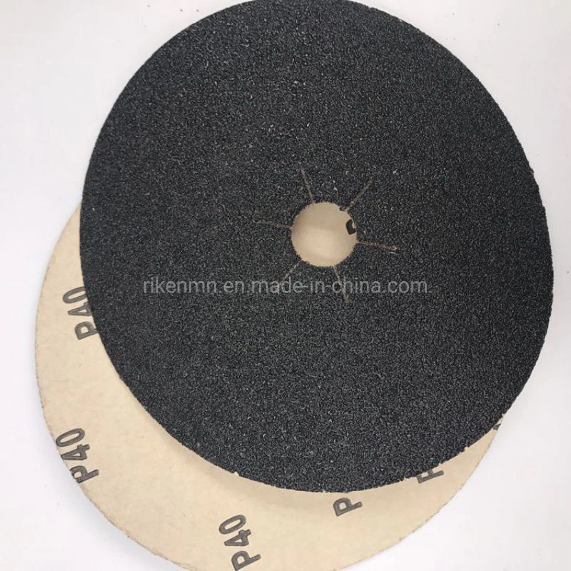 7'' Heavy Weight Silicon Carbide Paper Center Holes Abrasives Plain Backed Edger Sanding Discs Fiber Disc for Floor Sanders