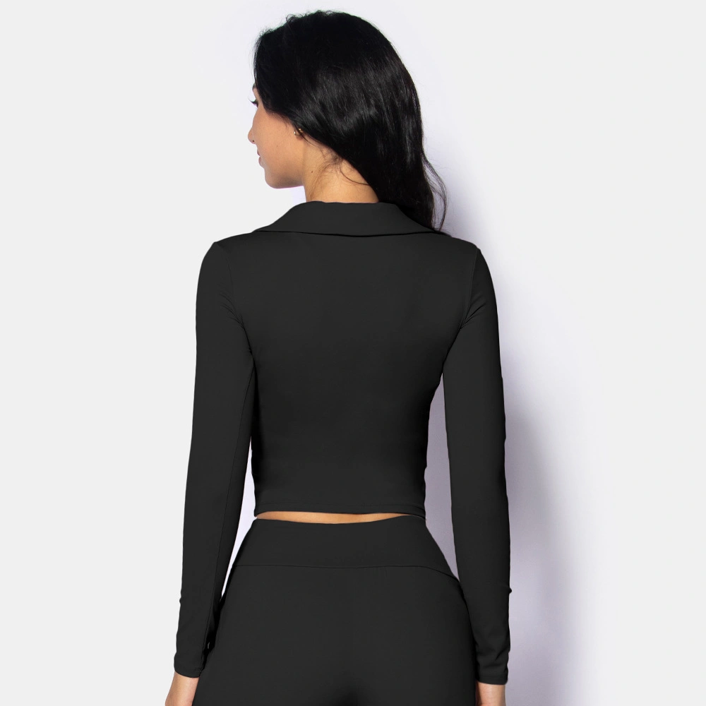 Manufacturer Women High quality/High cost performance Long Sleeve Gym Tops Yoga Fitness Clothing